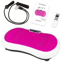 Coradoma Vibrationsplatte Vibrationsboard Fitness zum Abnehmen Rüttelplatte Vibrationsgerät, 300,00 W, (mit Trainingsbänder), Oszillation mit Power Dehnbändern und Bluetooth rosa