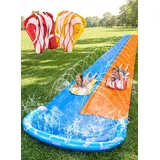 685 Cm Rutsche Und Wasserrutsche Mit 2 Bodyboards, Rasen - Wasserrutsche