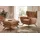 KAWOLA Hochlehnsessel CHARME Cord 72 x 100 x 80 cm Braun mit Hockerbank