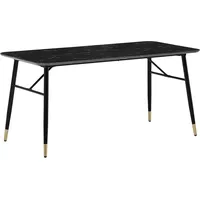 FineBuy Marmor Optik Schwarz Esstisch Küchentisch Tisch Esszimmer