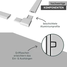 WINDHAGER Insektenschutz Plus Rahmen Fenster 100 x 120 cm Weiß