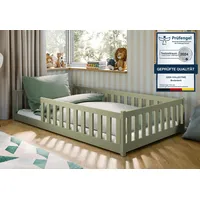 Kids Collective Kinderbett Bodenbett 120x200 cm mit Rausfallschutz &