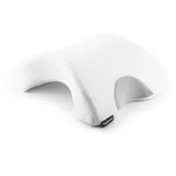 InnovaGoods - Viskoelastisches Nackenkissen für Paare, Ergonomisches Design für Entspannung zu Zweit, Memory-Schaum für Druckentlastung, Abnehmbarer Bezug, Weiß, 36 x 12,5 x 30,5 cm, Memory-Schaum