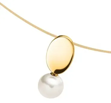Boccia Damen Anhänger 07030-02 Titan gelbgold IP mit Süßwasserzuchtperle
