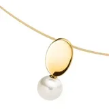Boccia Damen Anhänger 07030-02 Titan gelbgold IP mit Süßwasserzuchtperle