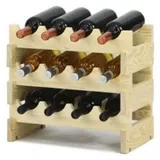 Proregal Weinregal Braun, Holz, Kiefer, Rechteckig, 47x35x29 cm, Wohnzimmer, Regale, Weinregale
