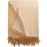 Tom Tailor Plaid TOM TAILOR HOME "Wooly Herringbone, braun Cognac, natur), B:130cm L:170cm, Polyacryl, Wohndecken, mit Fischgratmuster, Kuscheldecke