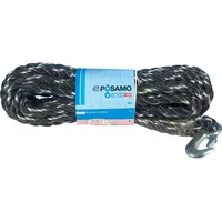 Pösamo PP-Seil schwarz-weiß 14 mm x 10 m mit