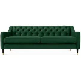 konsimo® 3-Sitzer-Sofa, Dunkelgrün, Holz, Holzwerkstoff, 192x78x80 cm, Wohnzimmer, Sofas & Couches, Sofas, 3-Sitzer Sofas