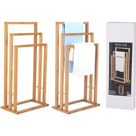 Bathroom Solutions Handtuchhalter mit 3 Stangen Braun