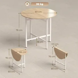 Homcom Küchentisch 80 x 76 cm beige