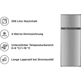 OK. OFK 471 D S Kühl-Gefrierkombination (206 l, 1425 mm hoch, Weiß)
