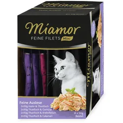 Miamor Feine Filets Mini Multibox 8 x 50g Katzennassfutter Feine Auslese