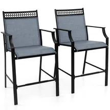 Costway 2er Set Gartensessel 66 x 62 x 114 cm blau