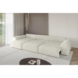 altdecor Ecksofa Cord 2-Sitzer Creme