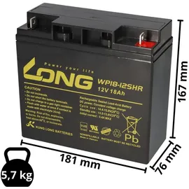 KungLong Ersatzakku kompatibel für APC - Dell USV Modelle RBC55 Kung Long