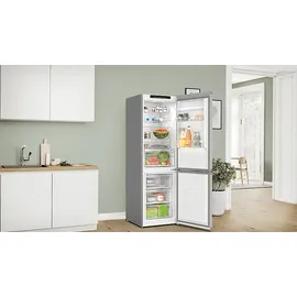 Bosch Serie 4 KGN362LBF Kühl-Gefrierkombination (321 l, 1860 mm hoch, Metall-Optik)