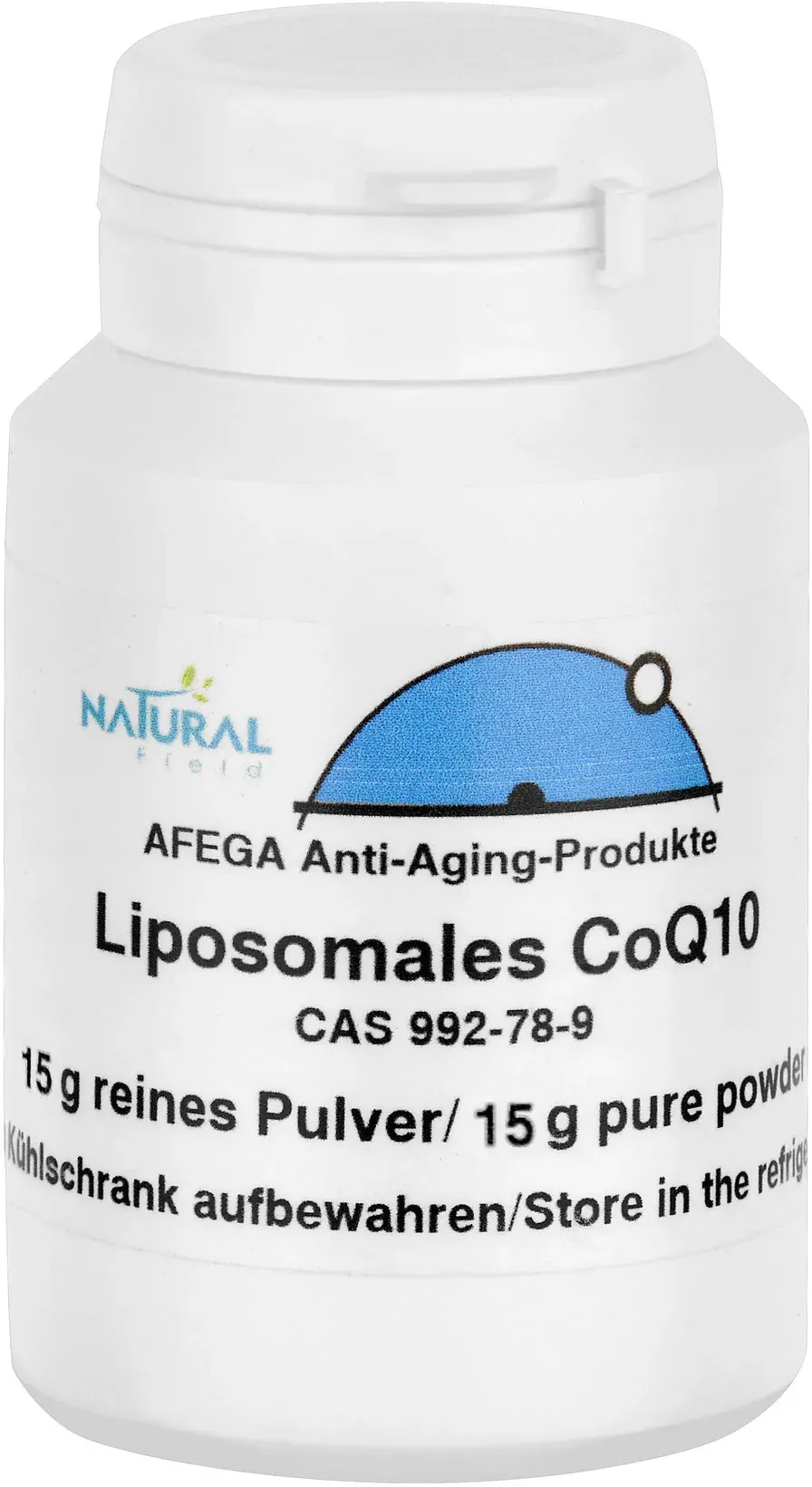 Liposomales Coenzym AFEGA® Q10-Pulver - 15 g reines Pulver (Unschlagbares Preis-Wirkungs-Verhältnis)