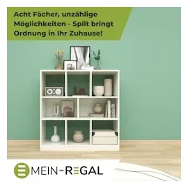 Coemo Standregal Raumteiler 100 x 30 x 106 cm Weiß