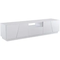 Merax Lowboard mit 1 Schublade, 4 Klappen und 1 offenen Fach, TV Lowboard, TV Schrank, TV -Kommode, Fernsehtisch