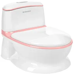 Kikkaboo Kindertöpfchen-Toilette Flushy, rutschfest, Musik, Toilettenpapierfach rosa