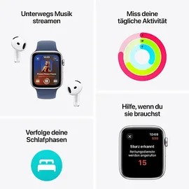 Apple Watch SE GPS + Cellular 40 mm Aluminiumgehäuse Polarstern, Sportarmband Polarstern S/M