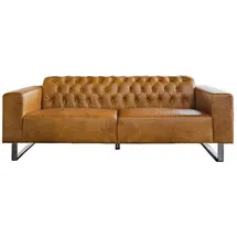 KAWOLA Sofa NILO Ledersofa 3-Sitzer Leder cognac