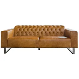 KAWOLA Sofa NILO Ledersofa 3-Sitzer Leder cognac