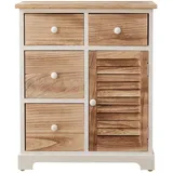 Mobili Rebecca Kommode 70 x 60 x 30 cm Braun / Weiß