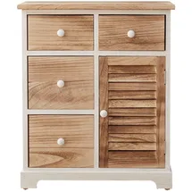 Mobili Rebecca Kommode 70 x 60 x 30 cm Braun / Weiß