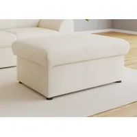 DOMO collection Hocker »Topper« mit Wellenunterfederung, auf Kunststoffgleitern beige