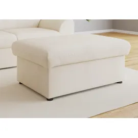 DOMO collection Hocker »Topper« mit Wellenunterfederung, auf Kunststoffgleitern beige