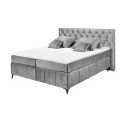 Kollektion Kraft Boxspringbett  Pembroke ¦ grau ¦ Maße (cm): B: 200 H: 121