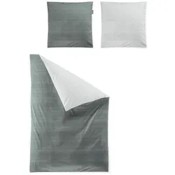 Irisette Bettwäsche Wave 135 x 200 cm Satin Salbei
