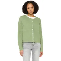 Cartoon Strick-Cardigan mit Rundhalsausschnitt 40