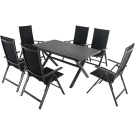 Greemotion Grenada Klappsessel 61 x 67 x 110 cm anthrazit/schwarz