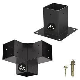 SOTech Pfostenverbinder-Set 90 x 90 mm 8 Stück