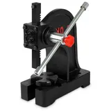 Eberth Drehdornpresse Dornpresse Zahnstangenpresse Mit 500kg Presskraft, Bis Werkstückhöhe 117mm Ausladung 112mm Handhebelpresse Für Werkstatt, Grundplatte 4-fach Verstellbar, Leichtgängiger Hebel - Eberth