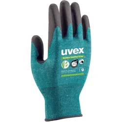 UVEX Arbeitsschutz 60090, Fabrik-Handschuhe, Schwarz, Grün, Erwachsener, Unisex,