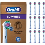 Oral B Oral-B Pro 3DWhite Aufsteckbürsten für elektrische Zahnbürste, 12 Stück, aufhellende Zahnreinigung, X-Borsten, Original Zahnbürstenaufsatz für Oral-B Zahnbürsten, briefkastenfähige Verpackung
