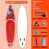FunWater aufblasbares Stand-Up-Paddle-Board, Paddling-Board, Surfbrett, Surf-Sup-Board, 320–385 cm, rutschfestes Wassersport-Paddle-Board