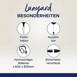 Avery Zweckform AVERY Zweckform Lanyards schwarz 10 St.