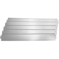 DELUKE® Metall Rasenkante FELS 20m Beetumrandung Flexibel Mähkante Metallband Beeteinfassung Raseneinfassung Rasenabgrenzung 100x15cm pro Stück Silber