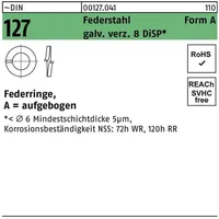 Reyher Federring DIN 127 A 5 Federstahl galv.verz. 8