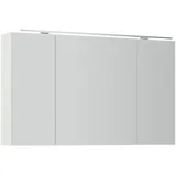 Nobilia Spiegelschrank NOBILIA "Prina", weiß (alpinweiß), B:120cm H:72cm T:21cm, Schränke, in Breiten 60, 80, 100 und 120 cm, innenliegende Steckdose