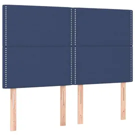 vidaXL Boxspringbett mit Matratze Blau 140x200 cm Stoff - Blau