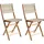 Beliani Gartenstuhl 2er Set 42 x 42 x 84 cm beige klappbar