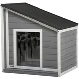 PawHut Hundehütte aus Holz, B/H/L: ca. 58x71x77 cm