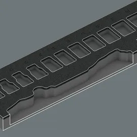 WERA Schaumstoffeinlage ohne Bestückung 344 x 392 x 30 mm schwarz