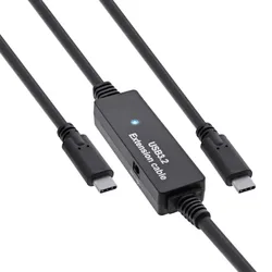 InLine USB 3.2 Gen.1 Aktiv-Kabel - USB-C Stecker an USB-C Stecker - schwarz - 15